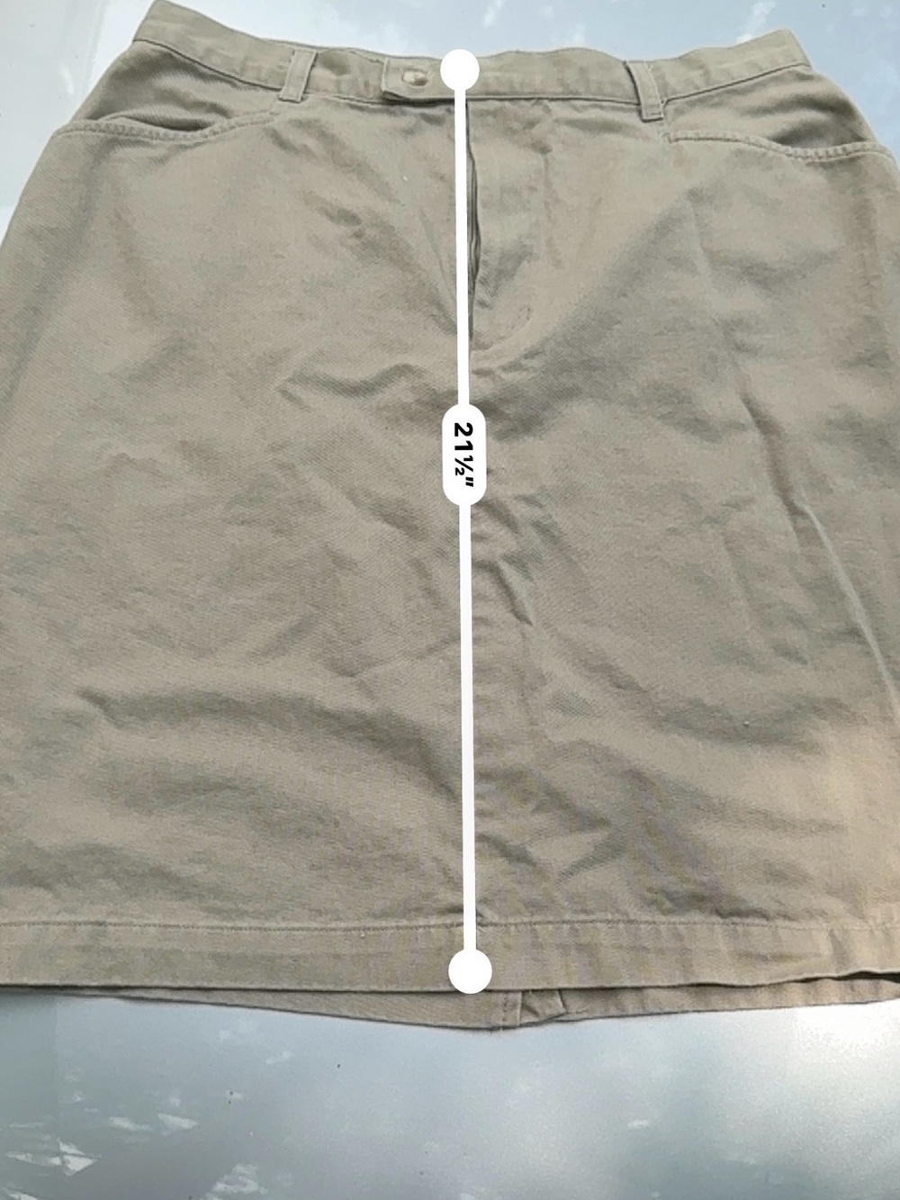 Casual Corner Annex Woman Tan Button-Front Skirt - Picture 7 of 7